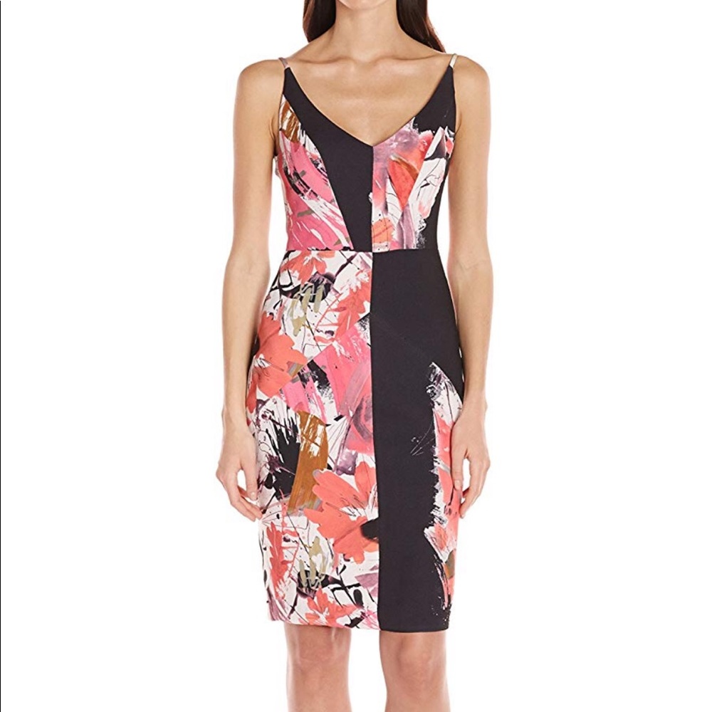 Black Halo Judy Floral Sheath Dress